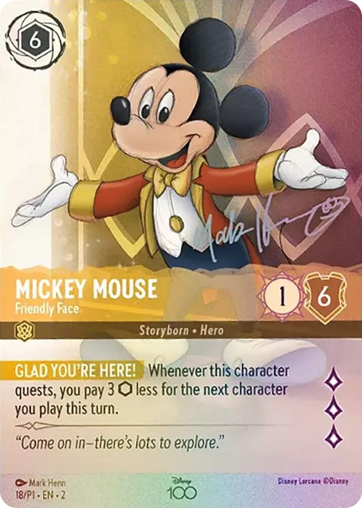 0018 Mickey Mouse - Friendly Face (Alternate Art) Promo Disney100 Promos