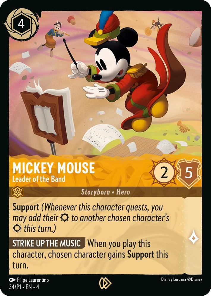 0034 Mickey Mouse - Leader of the Band Promo Disney Lorcana Promo Cards