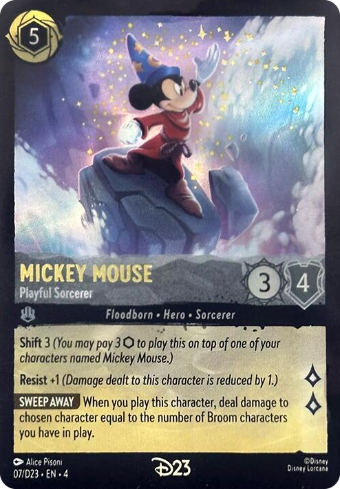 0007 Mickey Mouse - Playful Sorcerer Promo D23 Promos