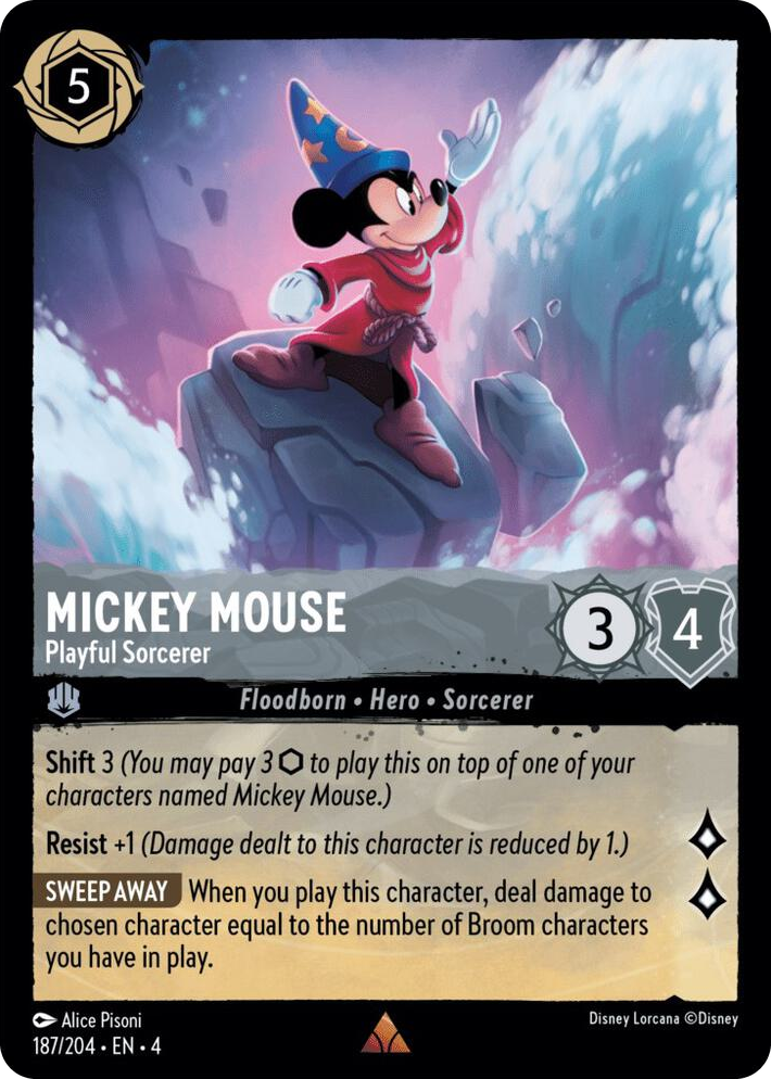 0187 Mickey Mouse - Playful Sorcerer Rare Ursula's Return