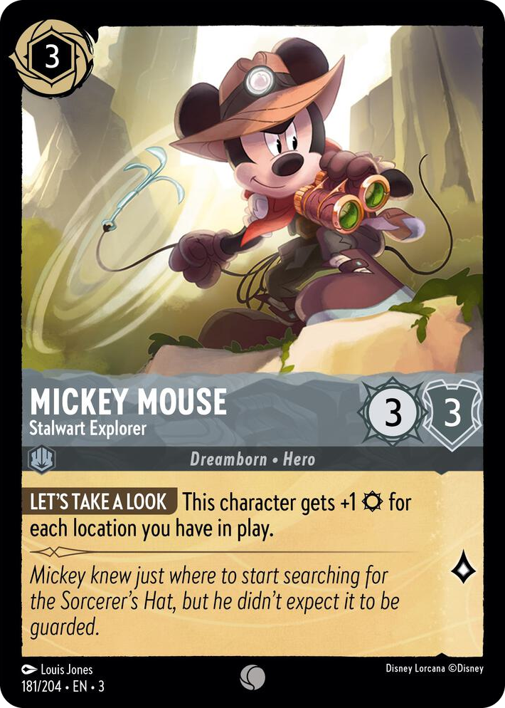 0181 Mickey Mouse - Stalwart Explorer Common Into the Inklands