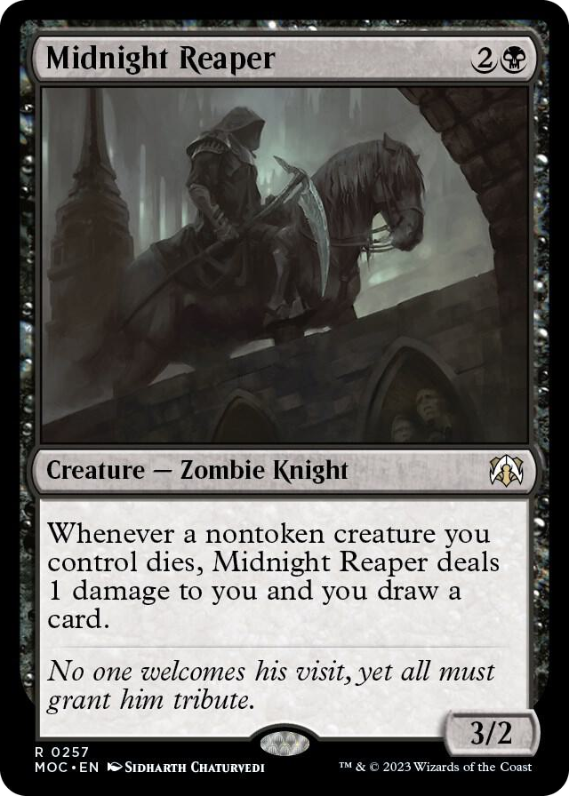 Midnight Reaper #257 R - Commander: March of the Machine Pokemon card