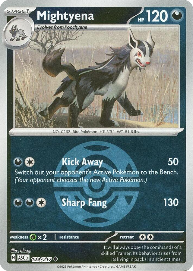 0129 Mightyena - 129/217 (Dusk Ball) Uncommon Ascended Heroes