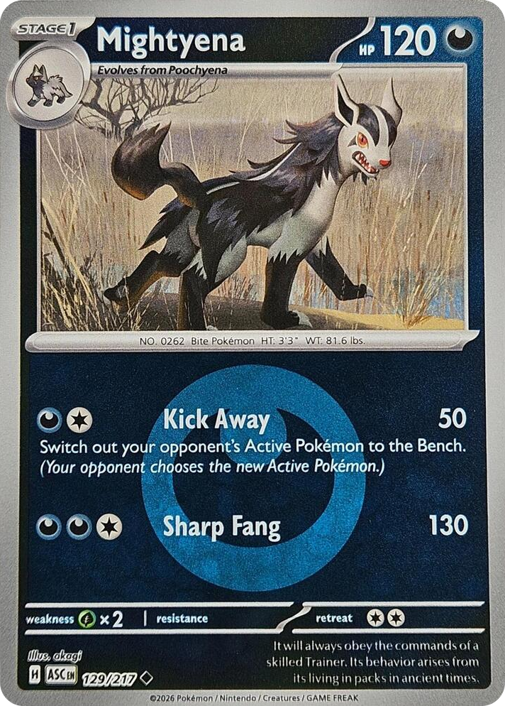 0129 Mightyena - 129/217 (Energy Symbol Pattern) Uncommon Ascended Heroes