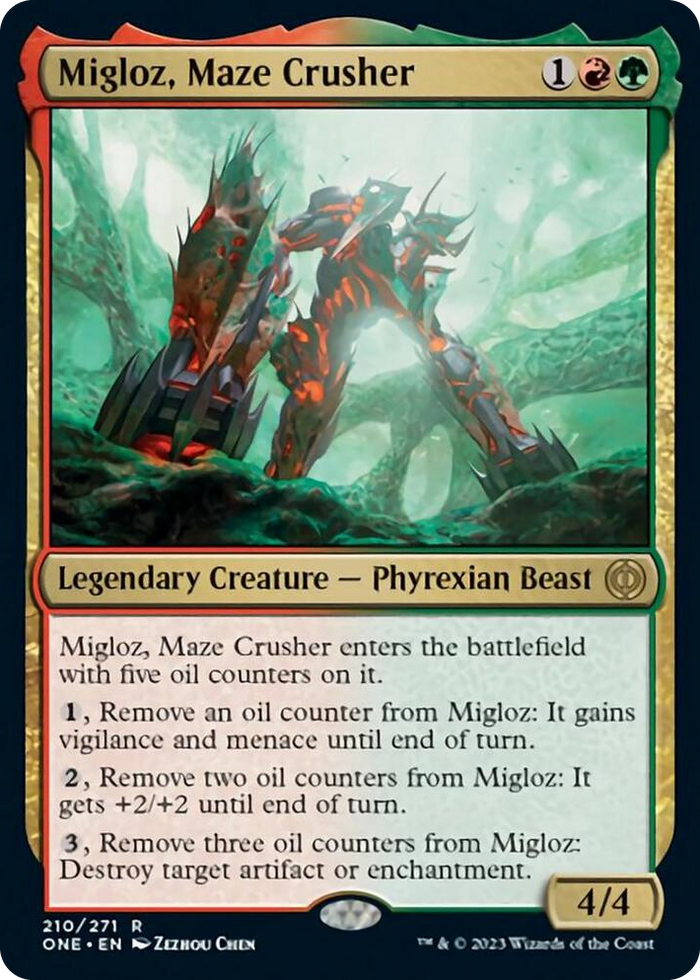 Migloz, Maze Crusher #210 R - Phyrexia: All Will Be One Pokemon card