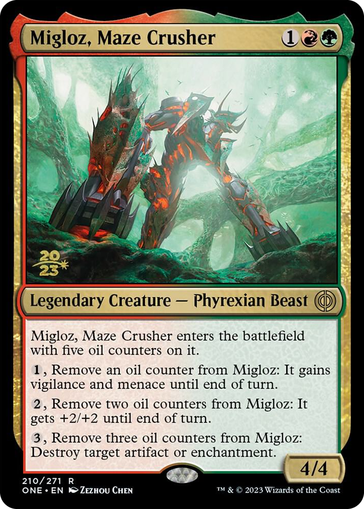 0210 Migloz, Maze Crusher R Prerelease Cards