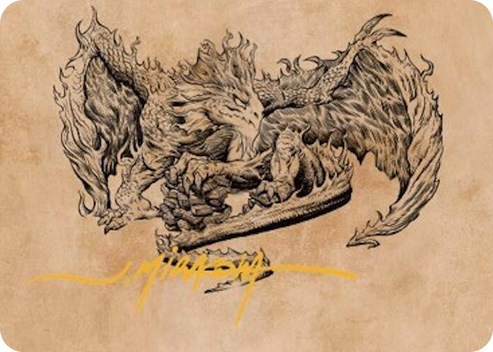 Miirym, Sentinel Wyrm Art Card (Gold-Stamped Signature) #71 S - Art Series: Commander Legends: Battle for Baldur's Gate Pokemon card