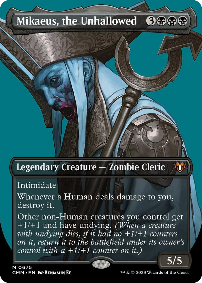 0675 Mikaeus, the Unhallowed (Borderless) M Commander Masters