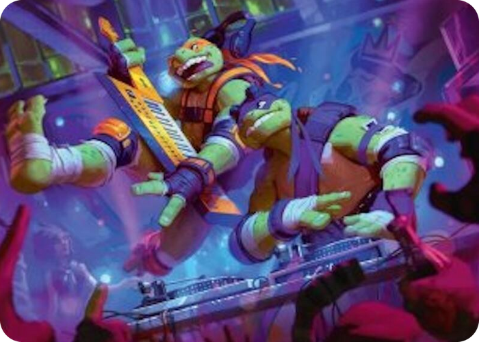 Mikey & Don, Party Planners Art Card #15 S - Art Series: Teenage Mutant Ninja Turtles Pokemon card