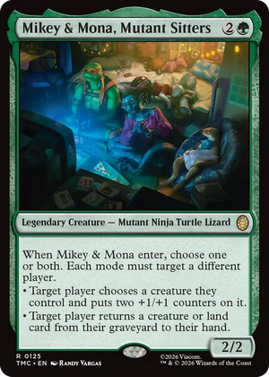0125 Mikey & Mona, Mutant Sitters R Commander: Teenage Mutant Ninja Turtles