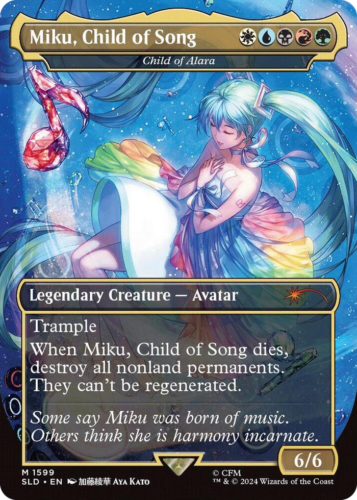 Miku, Child of Song - Child of Alara #1599 M - Secret Lair Drop Series Pokemon card