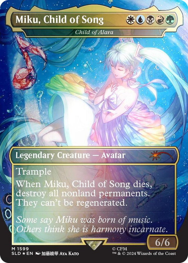 1599 Miku, Child of Song - Child of Alara (Rainbow Foil) M Secret Lair Drop Series