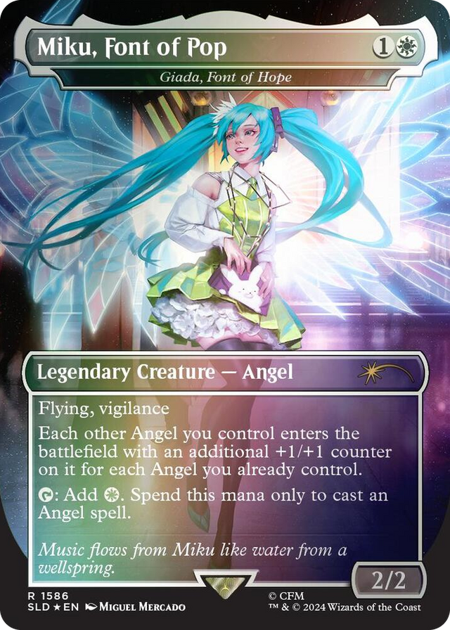 1586 Miku, Font of Pop - Giada, Font of Hope (Rainbow Foil) R Secret Lair Drop Series