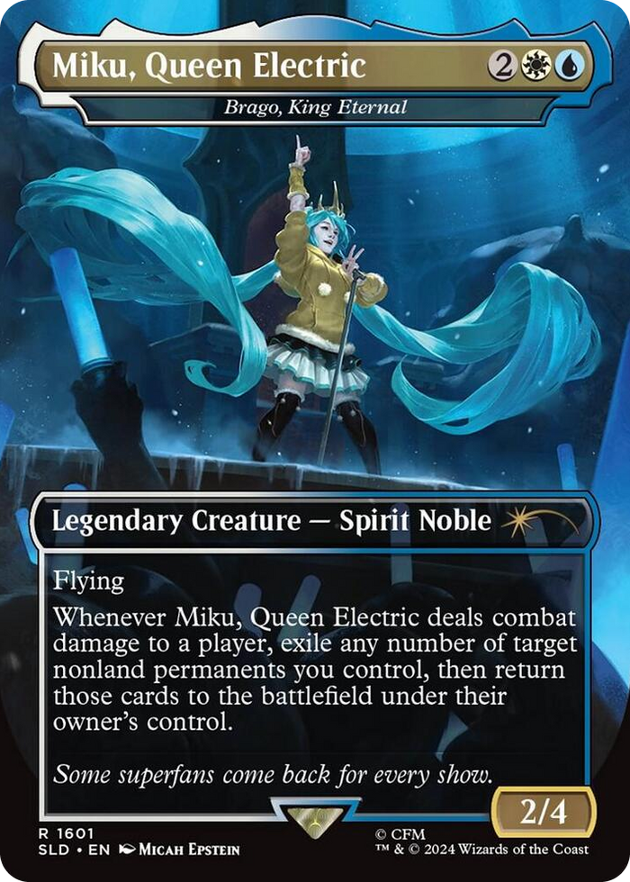 Miku, Queen Electric - Brago, King Eternal #1601 R - Secret Lair Drop Series Pokemon card