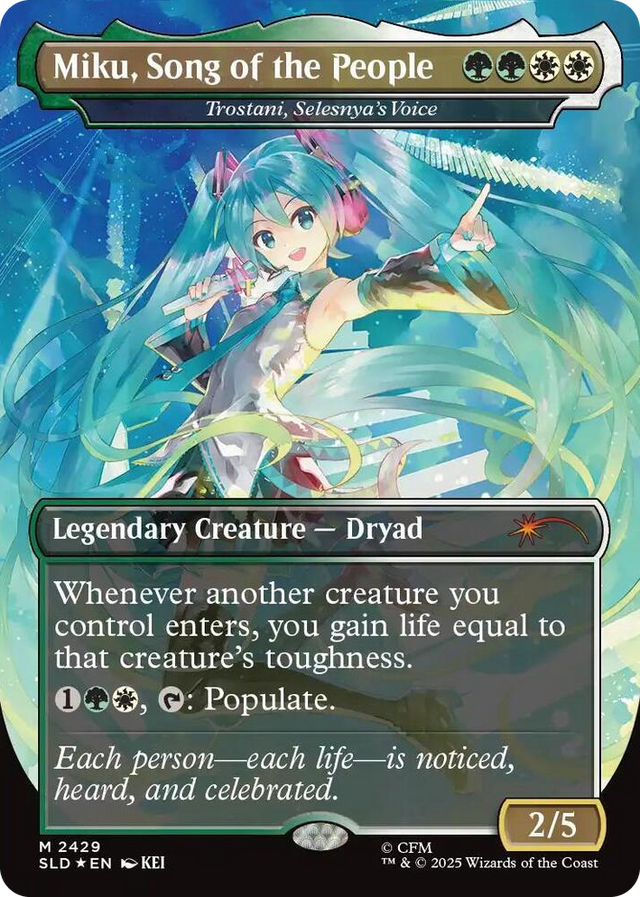 2429 Miku, Song of the People - Trostani, Selesnya's Voice M Secret Lair Drop Series
