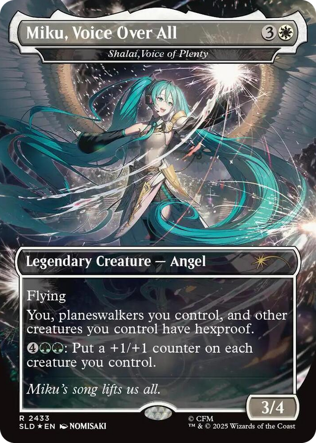 2433 Miku, Voice Over All - Shalai, Voice of Plenty R Secret Lair Drop Series