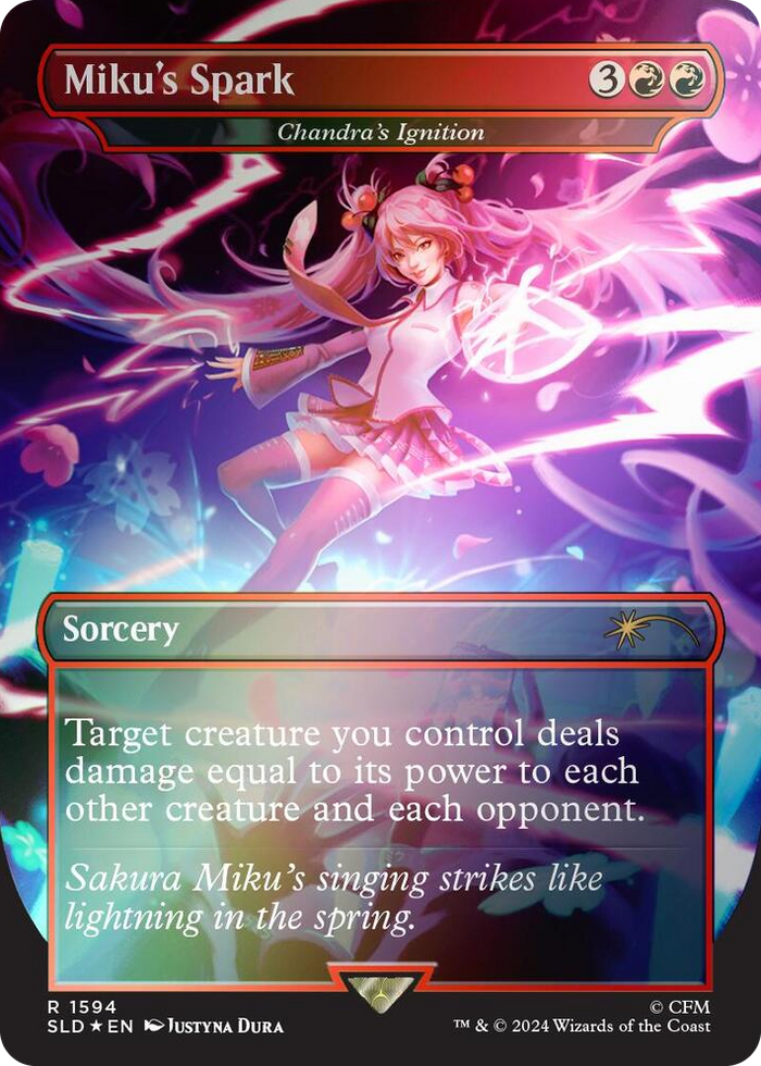 Miku's Spark - Chandra's Ignition (Rainbow Foil) #1594 R - Secret Lair Drop Series Pokemon card