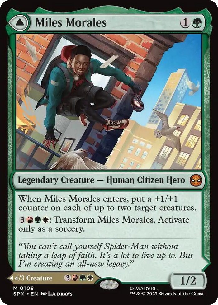 Miles Morales #108 M - Marvel's Spider-Man Pokemon card