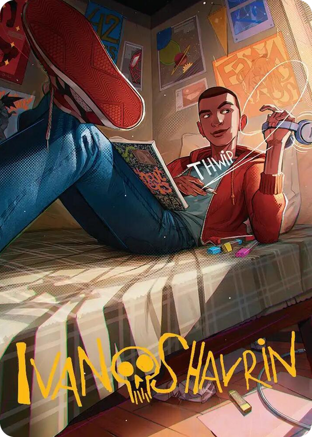 0035 Miles Morales Art Card (Gold-Stamped Signature) S Art Series: Marvel's Spider-Man