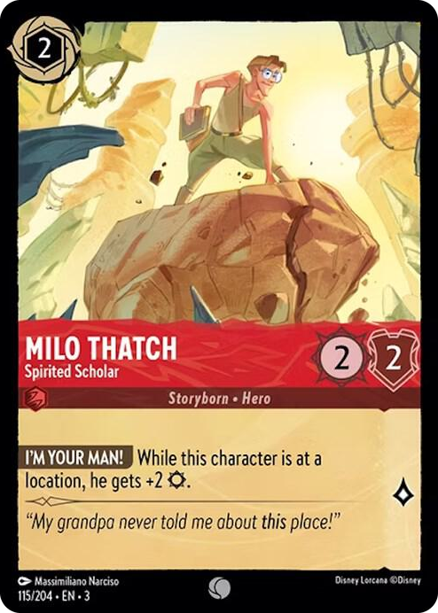 0115 Milo Thatch - Spirited Scholar Common Into the Inklands