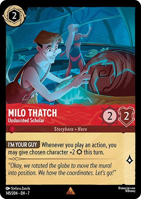 0145 Milo Thatch - Undaunted Scholar Rare Archazia's Island