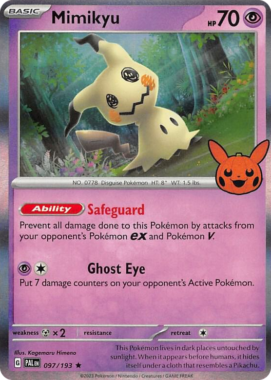 0097 Mimikyu Holo Rare Trick or Trade BOOster Bundle 2023