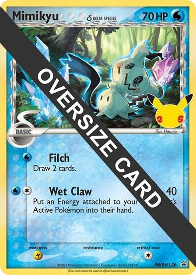 0136 Mimikyu (Delta Species) - SWSH136 Promo Jumbo Cards