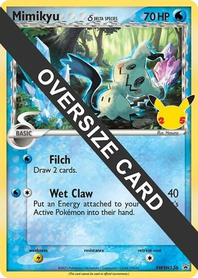 0136 Mimikyu (Delta Species) - SWSH136 Promo Jumbo Cards