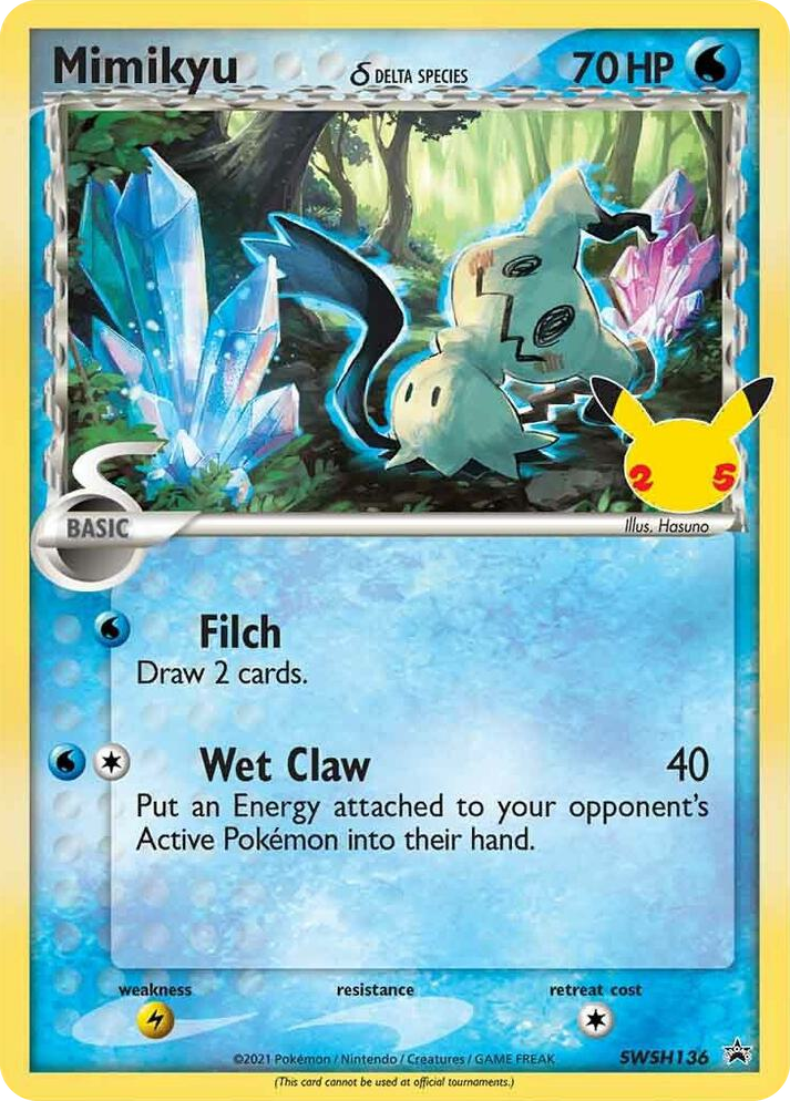 0136 Mimikyu (Delta Species) - SWSH136 Promo Sword & Shield Promo Cards