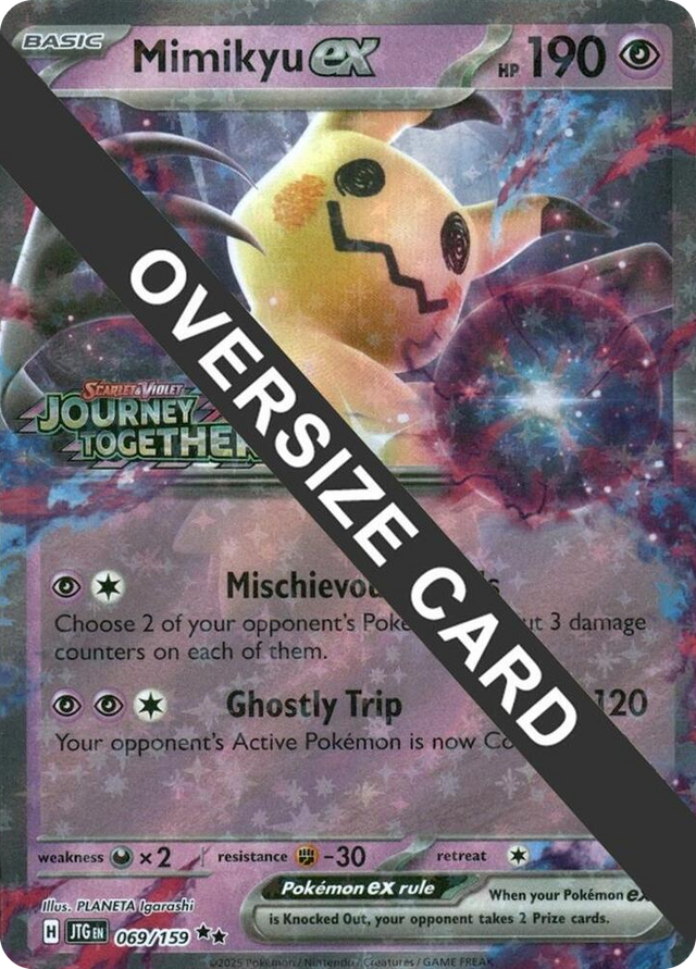 0069 Mimikyu ex (Journey Together Stamped) Double Rare Jumbo Cards