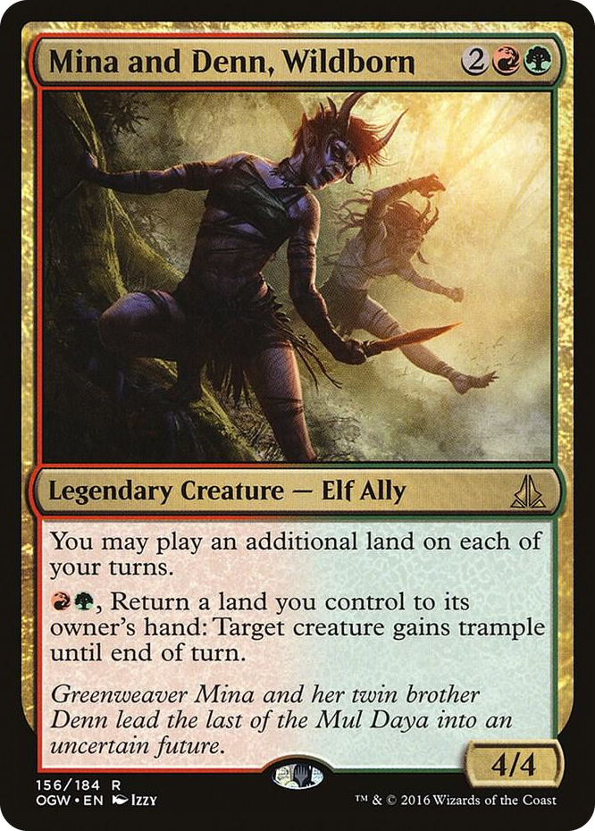 Mina and Denn, Wildborn #156 R - Oath of the Gatewatch Pokemon card
