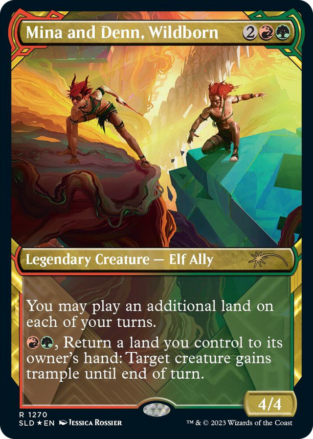 1270 Mina and Denn, Wildborn (Halo Foil) R Secret Lair Drop Series