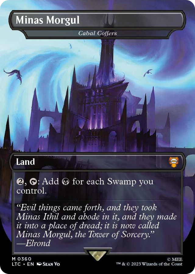 Minas Morgul - Cabal Coffers (Borderless) #360 M - Commander: The Lord of the Rings: Tales of Middle-earth Pokemon card