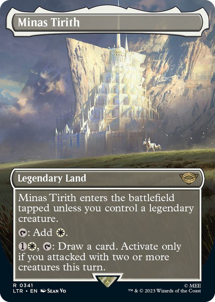 Minas Tirith (0341) (Borderless) #341 R - Universes Beyond: The Lord of the Rings: Tales of Middle-earth Pokemon card