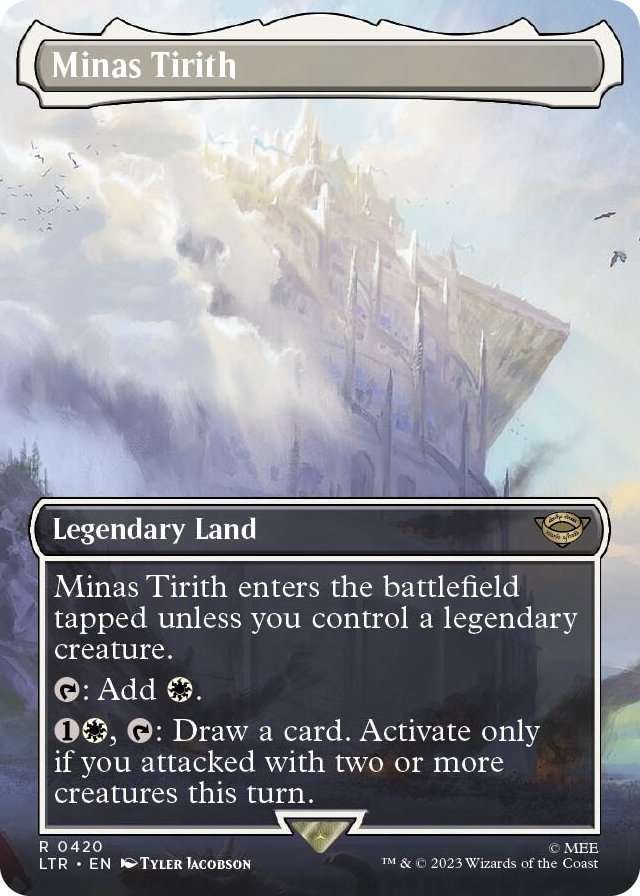 Minas Tirith (0420) (Borderless) #420 R - Universes Beyond: The Lord of the Rings: Tales of Middle-earth Pokemon card