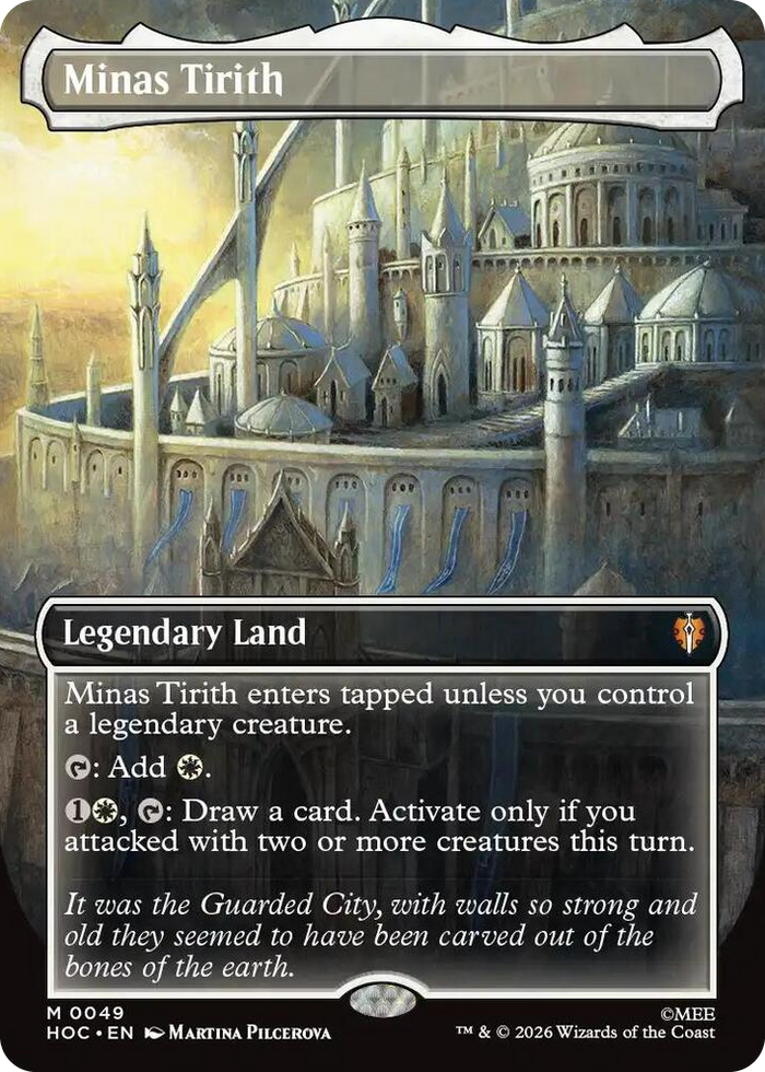 Minas Tirith (Borderless) #49 M - The Hobbit: Eternal-Legal Pokemon card