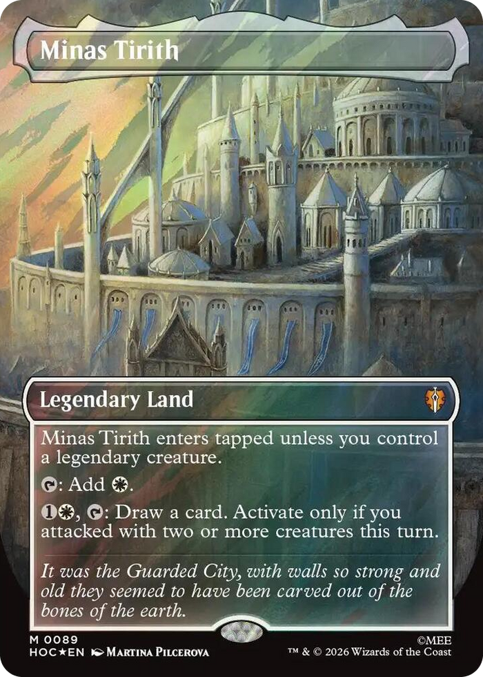 Minas Tirith (Borderless) (Surge Foil) #89 M - The Hobbit: Eternal-Legal Pokemon card