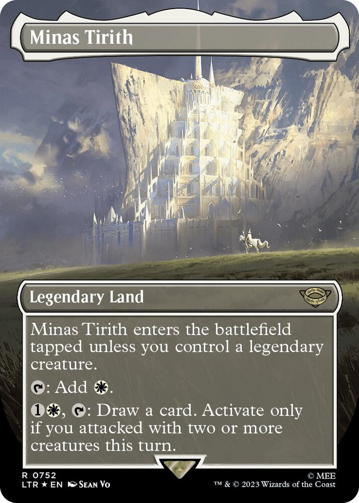 Minas Tirith (Borderless) (Surge Foil) #752 R - Universes Beyond: The Lord of the Rings: Tales of Middle-earth Pokemon card