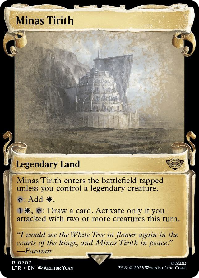 Minas Tirith (Showcase Scrolls) #707 R - Universes Beyond: The Lord of the Rings: Tales of Middle-earth Pokemon card