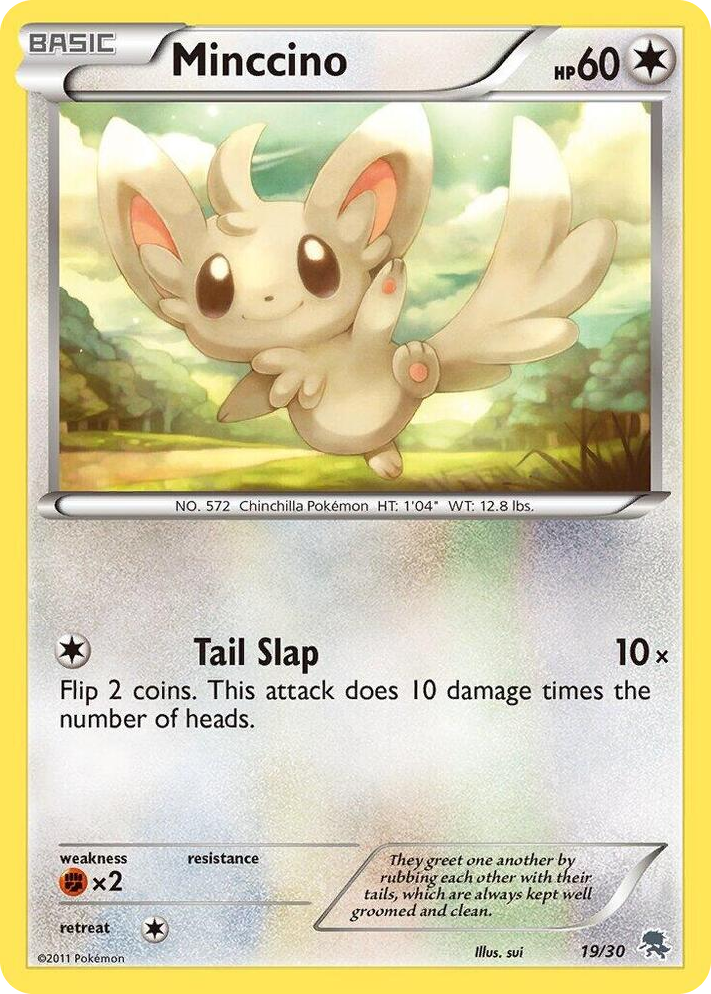 0019 Minccino (#19) Common BW Trainer Kit: Excadrill & Zoroark
