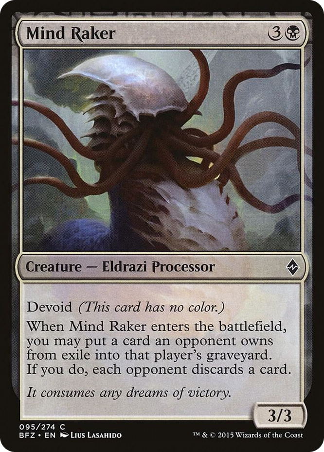 Mind Raker #95 C - Battle for Zendikar Pokemon card