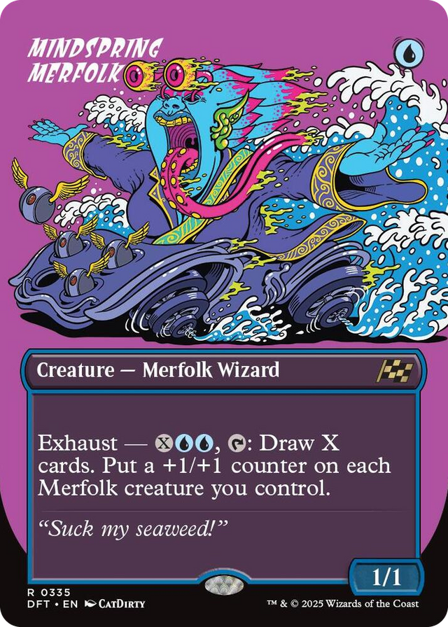 0335 Mindspring Merfolk (Borderless) R Aetherdrift