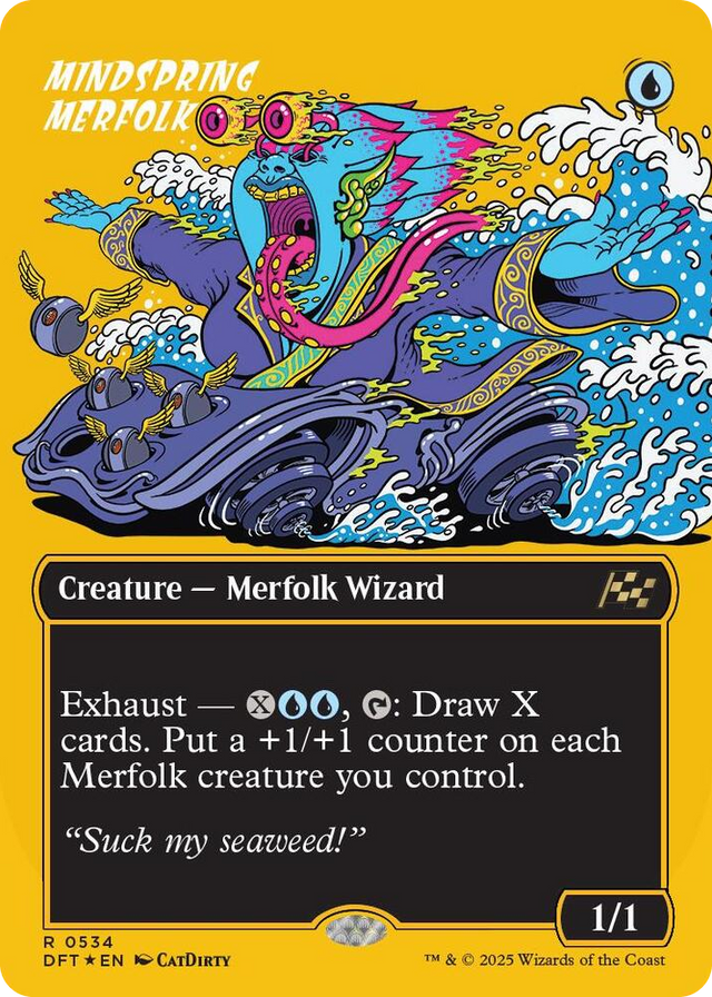 0534 Mindspring Merfolk (Borderless) (First-Place Foil) R Aetherdrift