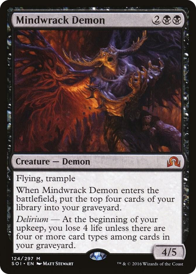Mindwrack Demon #124 M - Shadows over Innistrad Pokemon card