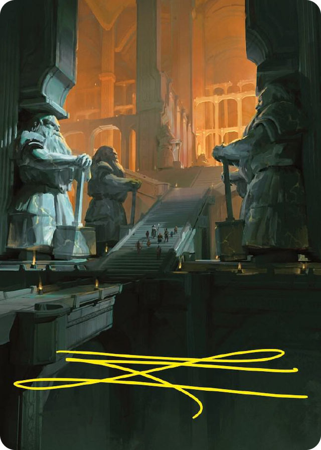 Mines of Moria Art Card (Gold-Stamped Signature) #56 S - Art Series: Universes Beyond: The Lord of the Rings: Tales of Middle-earth Pokemon card