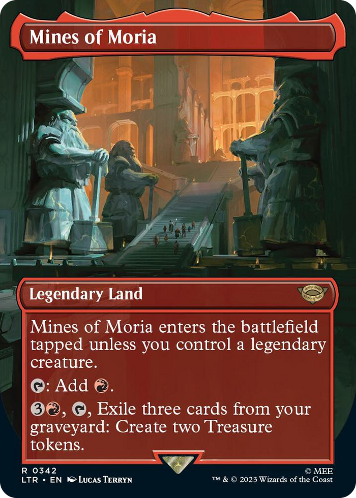 Mines of Moria (Borderless) #342 R - Universes Beyond: The Lord of the Rings: Tales of Middle-earth Pokemon card