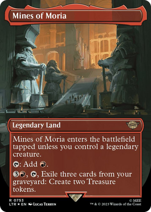 0753 Mines of Moria (Borderless) (Surge Foil) R Universes Beyond: The Lord of the Rings: Tales of Middle-earth