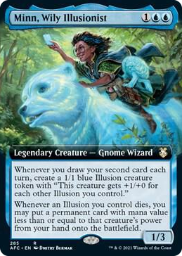 0285 Minn, Wily Illusionist (Extended Art) R Commander: Adventures in the Forgotten Realms