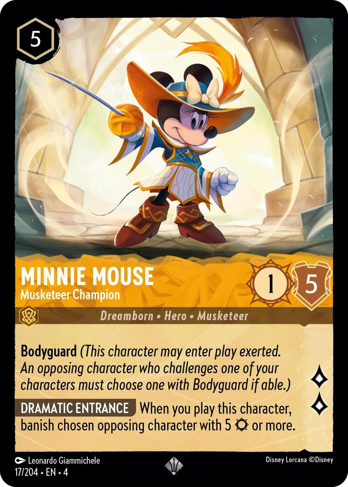 0017 Minnie Mouse - Musketeer Champion Super Rare Ursula's Return