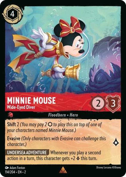 0114 Minnie Mouse - Wide-Eyed Diver Rare Rise of the Floodborn
